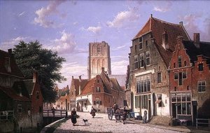 Cena de rua em Amsterdão de Willem Koekkoek