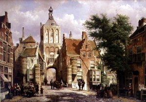O Binnenpoort de Culemborgh (óleo sobre tela) de Willem Koekkoek