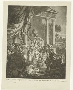 Representação alegórica sobre a aliança entre os Países Baixos e a França, 1795
Liberdade restaurada nos Países Baixos e aliança com a França (título sobre o objecto) de Willem Kok
