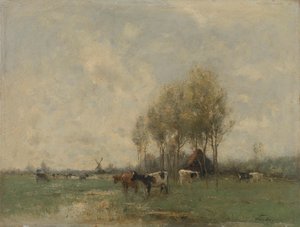 Prado com vacas de Willem Maris