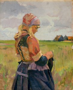 Young Girl in a Landscape [ou Dutch Girl], c.1892-94 (óleo sobre tela)