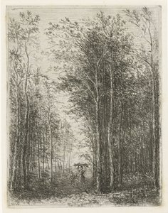 Paisagem florestal com madeireiros de Willem Matthias Jan van Dielen