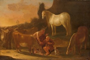 Mercúrio e Io de Willem Ossenbeeck