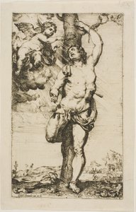 São Sebastião coroado por um anjo de Willem Panneels