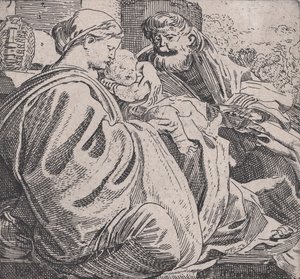O descanso da Sagrada Família, c. 1615.