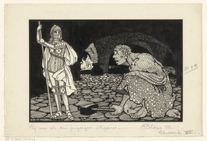 Homem, mulheres e crianças numa sala de estar de Willem Pothast (signed by artist)