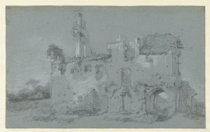 Ruína da abadia de Rijnsburg de Willem Schellinks