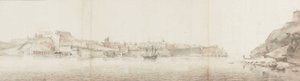 Vista de Valletta na ilha de Malta, vista de Senglea