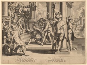 Alegoria da Justiça de Willem Swanenburgh, after Joachim Anthonisz Wtewael