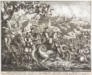 A Batalha de Narva em 19 de novembro de 1700 de Willem Swidde