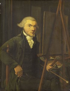 Retrato de um pintor, provavelmente Harmanus Uppink de Willem Uppink