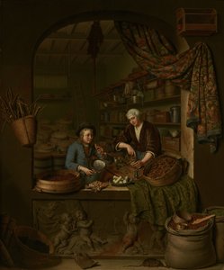 Uma mercearia de Willem Van Mieris