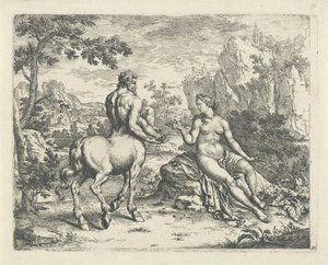 Ocyrhoë prevê o destino de Chiron e Asclepius de Willem Van Mieris