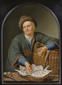 O vendedor de peixe de Willem Van Mieris