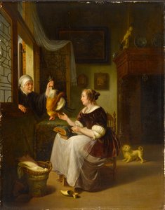 O vendedor de aves de capoeira de Willem Van Mieris