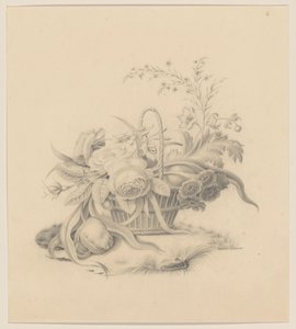 cesta de flores de Willem Verbeet