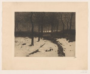 Caminho da floresta em Ewijkshoeve de Willem Witsen (signed by artist)