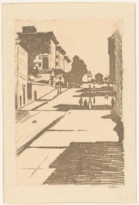 Vista da Rua Maison e do hotel Fairmont em São Francisco de Willem Witsen (signed by artist)