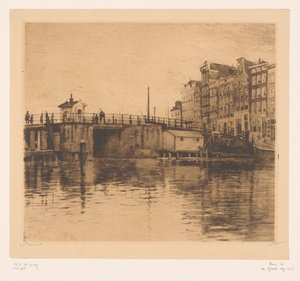 Vista dos Kraansluis em Amesterdão de Willem Witsen (signed by artist)