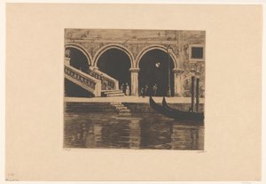 Vista das escadas para a Ponte di Rialto em Veneza
Rialto (título sobre o objecto) de Willem Witsen (signed by artist)