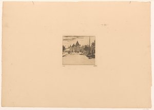 Nieuwmarkt em Amsterdão de Willem Witsen (signed by artist)