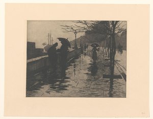 Vista de Victoria Embankment em Londres de Willem Arnoldus Witsen