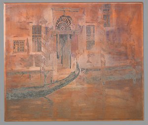 A gôndola chega no Grande Canal, Veneza de Willem Arnoldus Witsen