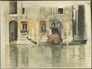 Gôndola em frente de uma casa veneziana de Willem Arnoldus Witsen
