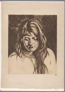Cabeça de uma mulher com cabelo solto de Willem Arnoldus Witsen