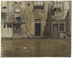 Casas em um canal de Willem Arnoldus Witsen
