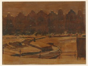 Armazéns em um cais de Amsterdã na neve de Willem Arnoldus Witsen
