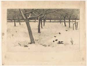 Pomar de Neve com Pássaros de Willem Arnoldus Witsen