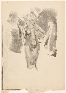 Mulher nua em pé se secando de Willem Arnoldus Witsen