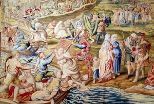 Conquista de Túnis pelo imperador Carlos V: violência infligida às mulheres pelas tropas espanholas em 1535 (tapeçaria)