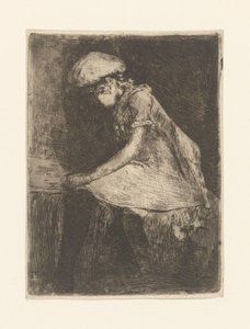 Garota de leitura (no perfil) (título original) de Willem de Zwart (signed by artist)