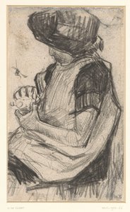 Menina sentada, virada para a esquerda de Willem de Zwart