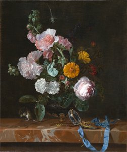 Vanitas Flower Still Life, c.1656-1657 (óleo sobre tela)