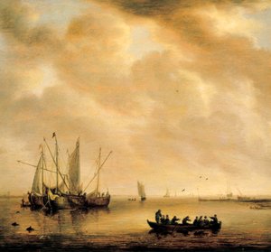 "Seascape". Pintura de Willem van Diest (1610-1673) de Willem van Diest