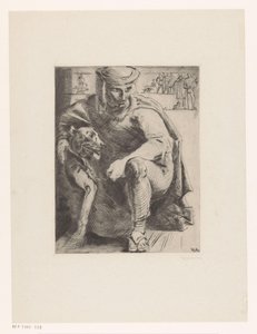caçador com cachorro de Willem van Konijnenburg (signed by artist)