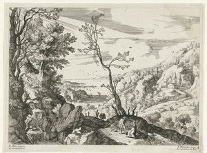 Paisagem com Judá e Tamar Paisagens italianas (título da série) de Willem van Nieulandt (II)