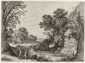Paisagem com Pan e Syrinx de Willem van Nieulandt (II)