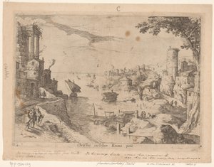 Paisagem com os discípulos em Emaús
Christus castellum Emaus petit (título sobre o objecto)
Paisagens italianas com cenas bíblicas (título da série) de Willem van Nieulandt