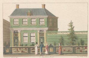 Edifício em Oostzijde 219 em Zaandam, 1824
Eene afbeelding van eene Noord-Hollandsche woning te Zaandam / Representation d