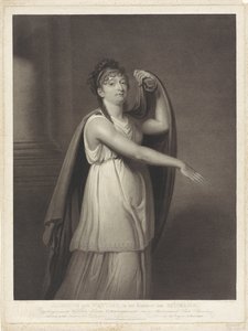 Retrato de Johanna Cornelia Ziesenis-Wattier Ziesenis b. Wattier, no personagem de Epicharis (título no objeto)