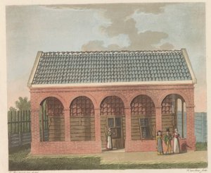 Casa do czar Peter em Zaandam, 1824 A Casa do Czar Peter den Grooten em den Jare 1697 habitada em Zaandam / La Chaumière Habitée pelo Czar Pierre le Grand à Zaandan em 1697 (título no objeto)