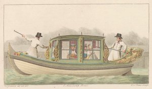 Caça à tenda de Zaan, 1816 A Noord-Hollandsch Tentjagtje no Zaan / Une barque de Compagnie nommée Tentjagje à Zaandam (título no objeto)