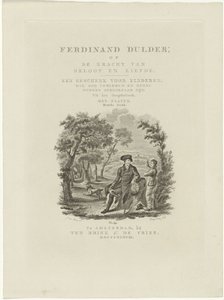 Viajante sentado e um menino em uma paisagem Folha de rosto para: J.G. Tobler, Ferdinand Dulder, 1838