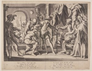 O Conde Guilherme permite a decapitação, chapa 7 de Tronos da Justiça (Thronus Iustitiae)