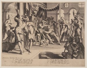 Juiz Bias Derramando Lágrimas, placa 9 de Thrones of Justice (Thronus Iustitiae)