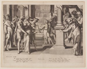 Susanna Before Daniel, prato 3 de Thrones of Justice (Thronus Iustitiae)